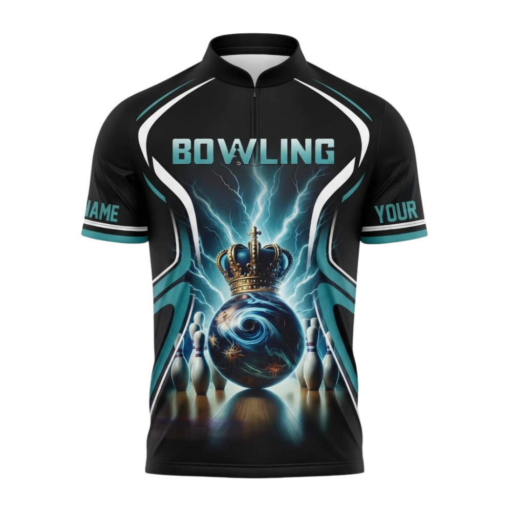Custom Ball Crown Thunder Bowling Jersey For Men, Custom Team Bowling Shirt BZ0928