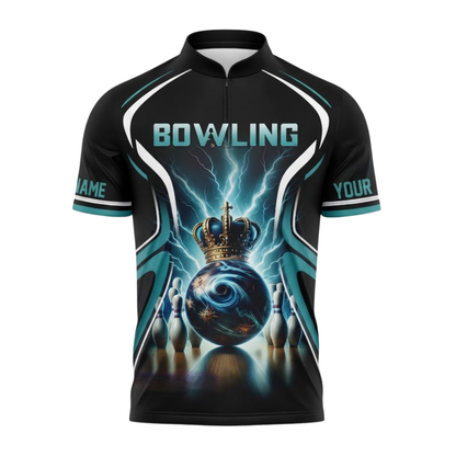 Custom Ball Crown Thunder Bowling Jersey For Men, Custom Team Bowling Shirt BZ0928