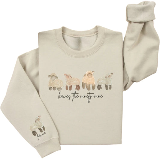 Leaves The Ninety Nine Sheep Sweatshirt, Christian Sheep Sweatshirt 2D0708