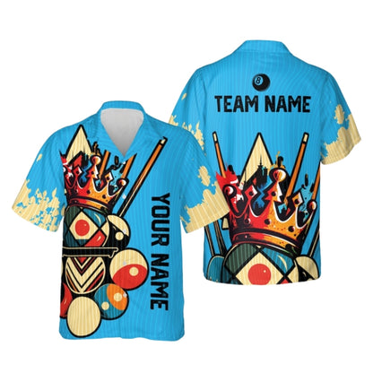Custom Team Billiard Hawaiian Shirt For Mens, Custom Billiard Shirts BIE0036