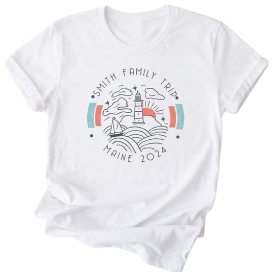 Personalized Family New England Beach Trip Matching T Shirt, Custom Beach Vacation Family Shirts ET1242