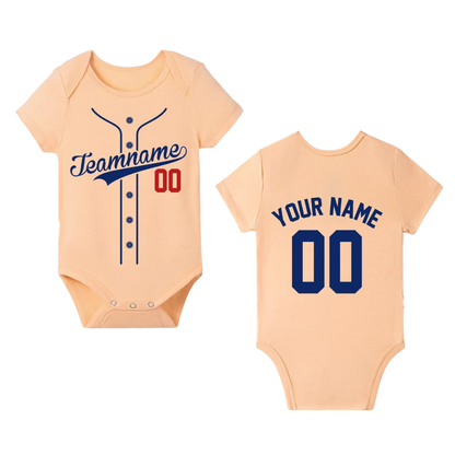 Personalized Baby Baseball 3D Bodysuit, Custom Name & Number Baseball Baby Bodysuit BB0318