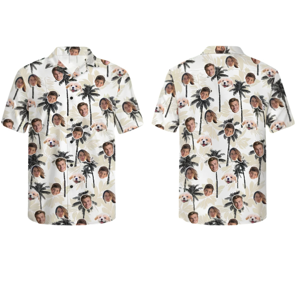 Custom Face Matching Family Hawaiian Shirt, Custom Photo Matching Hawaiian Shirt For Family ET0639