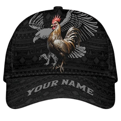 Custom Rooster Eagle Tribal Baseball Cap, Custom Rooster Caps For Chicken Lovers CP0184