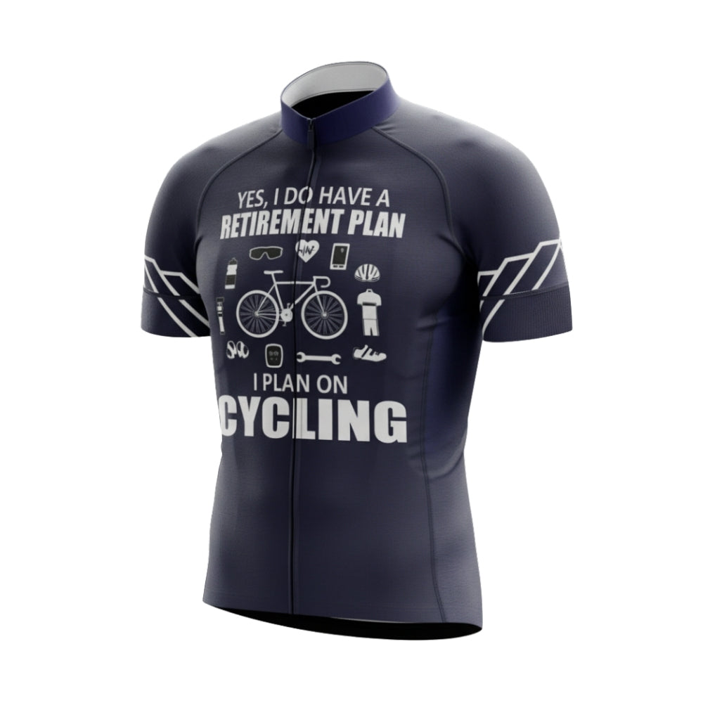 Yes I Do Have A Retirement Plan I Plan On Cycling Men's Short Sleeve Cycling Jersey, Funny Retired Cycling Jerseys CG0556
