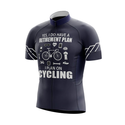 Yes I Do Have A Retirement Plan I Plan On Cycling Men's Short Sleeve Cycling Jersey, Funny Retired Cycling Jerseys CG0556