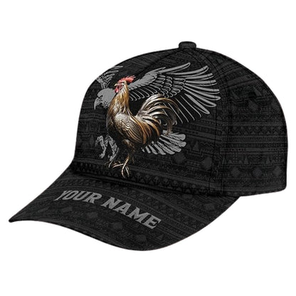 Custom Rooster Eagle Tribal Baseball Cap, Custom Rooster Caps For Chicken Lovers CP0184