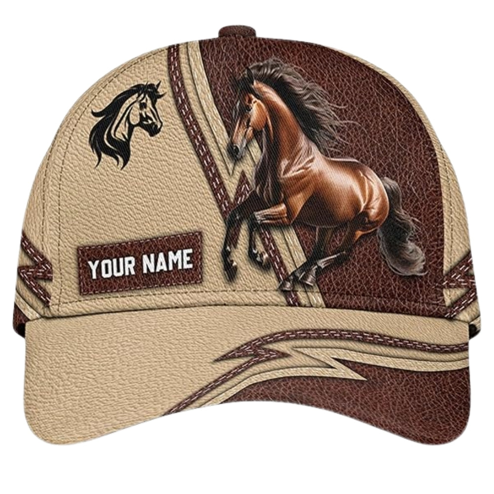 Personalized Horse Baseball Cap, Custom Horse Lover Caps Hats CP0186