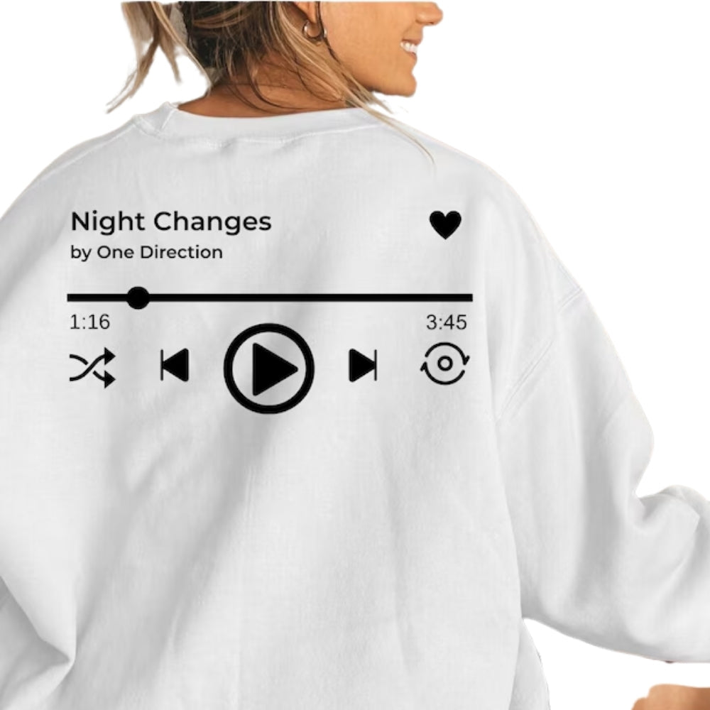 Custom Favorite Song Sweatshirt, Custom Song Name Sweatshirt For Music Lover 2D0737