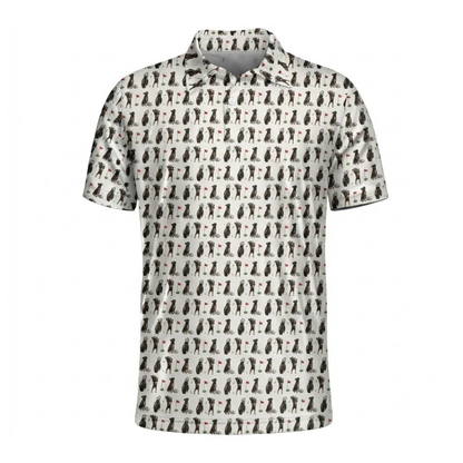 Men's Funny Brindle Boxer Golf Polo Shirt, Boxer Dog Lover Golf Shirt GZ0391