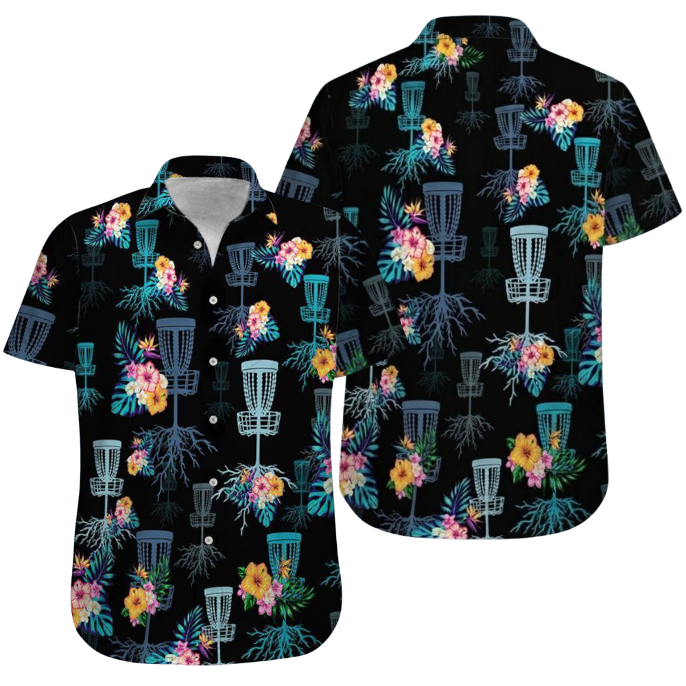 Floral Disc Golf Hawaiian Shirt For Men Women, Tropical Disc Golf Shirts DG0001