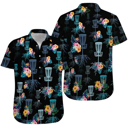 Floral Disc Golf Hawaiian Shirt For Men Women, Tropical Disc Golf Shirts DG0001