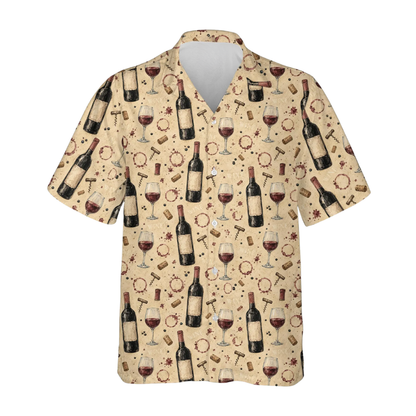 Wine Vintage Hawaiian Shirt For Men Women, Wine Hawaiian Shirt HE0587