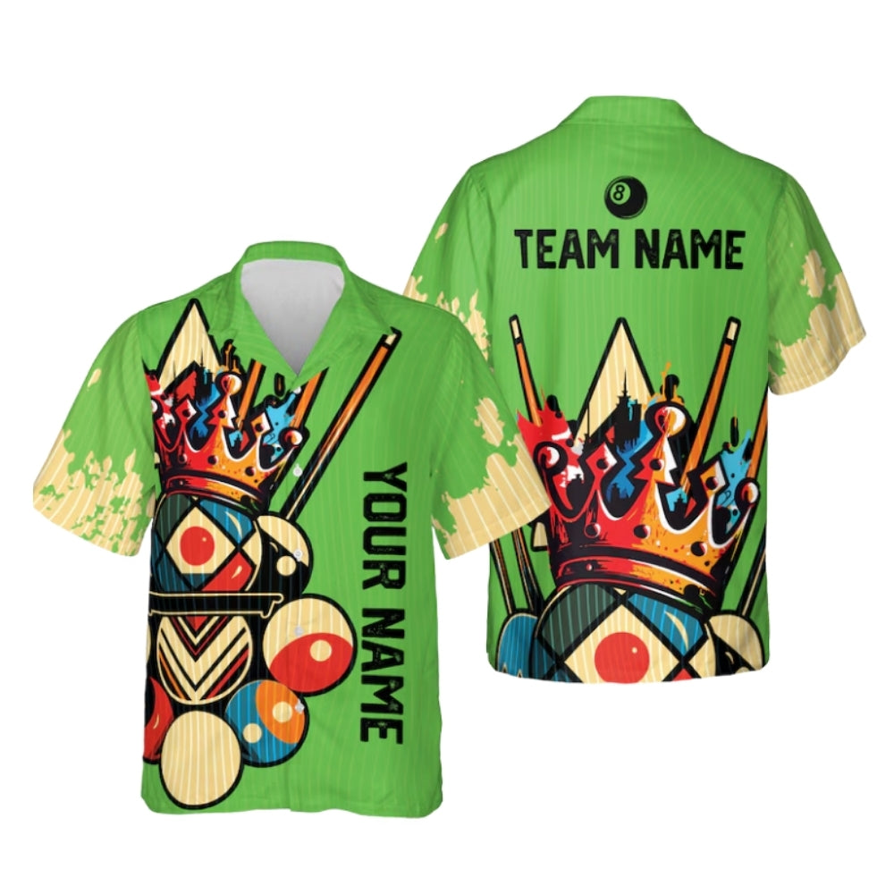 Custom Team Billiard Hawaiian Shirt For Mens, Custom Billiard Shirts BIE0036