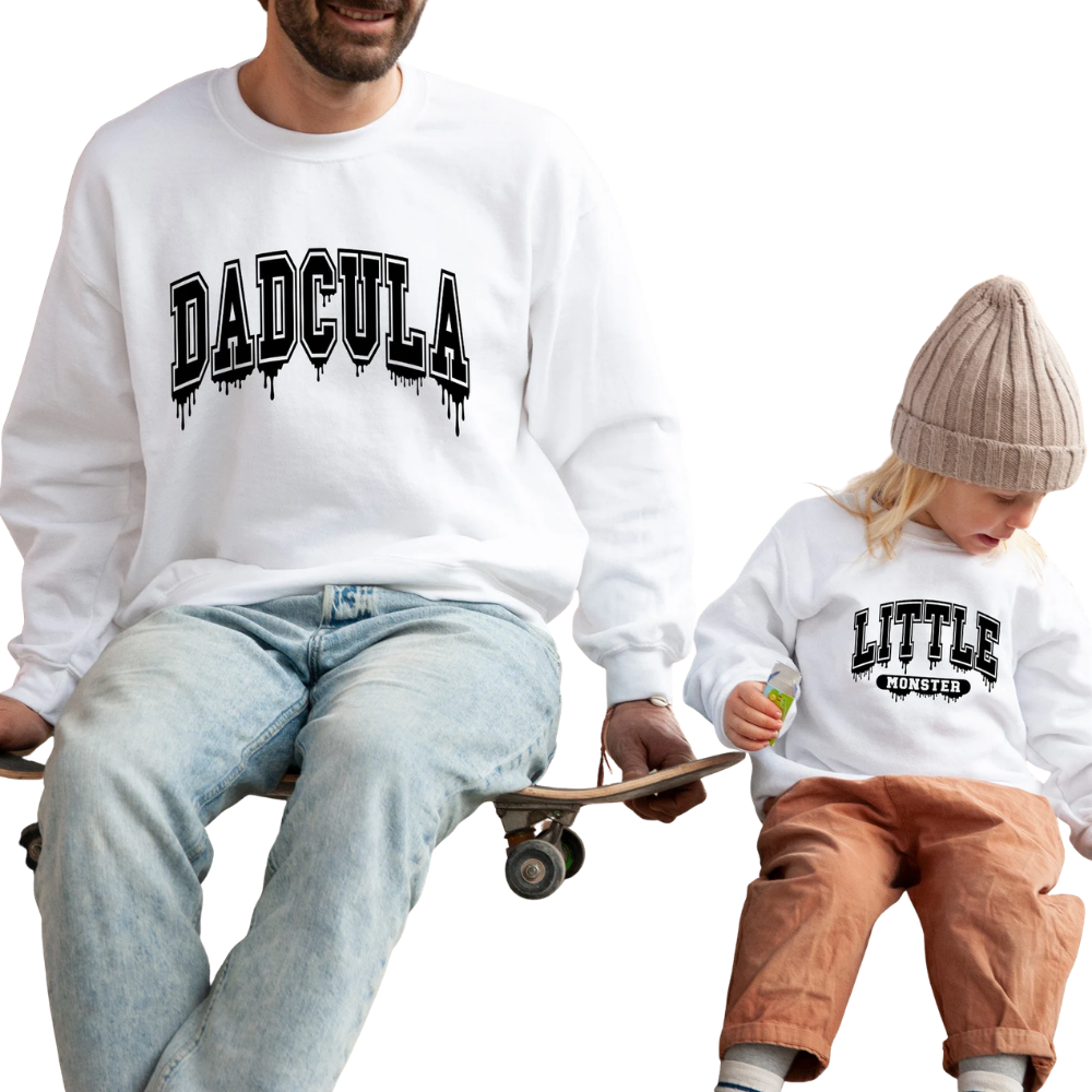 Momster Dadcula Little Monster Matching Halloween Family Sweatshirts, Family Halloween Sweatshirts ET1290