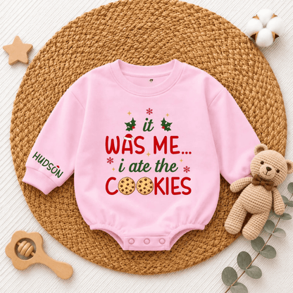 Custom Sorry Santa I Drank The Milk Matching Twin Baby Romper Sweatshirt, Personalized Funny Xmas Romper Sweatshirt For Twins Baby BB0968