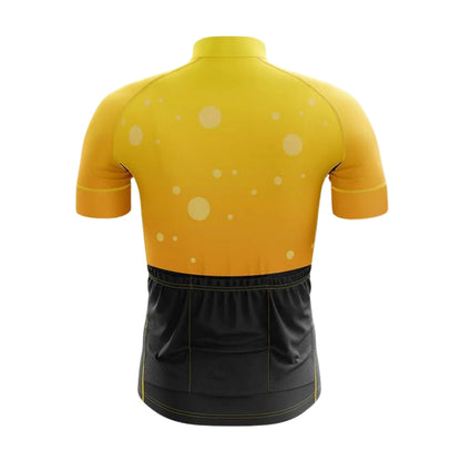 Bike For Beer Men's Black And Yellow Short Sleeve Cycling Jersey For Men, Beer Cycling Jerseys CG0691
