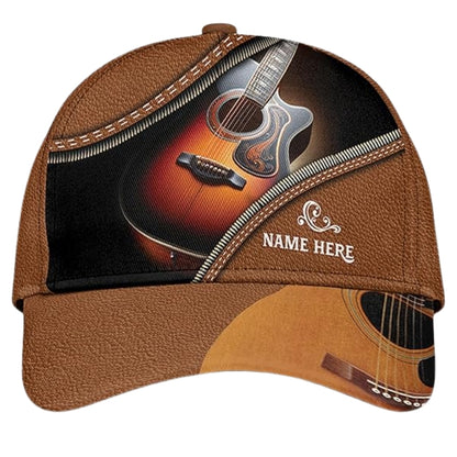 Personalized Guitar 3D Baseball Cap, Custom Guitar Caps For Music Lover CP0187
