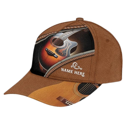 Personalized Guitar 3D Baseball Cap, Custom Guitar Caps For Music Lover CP0187