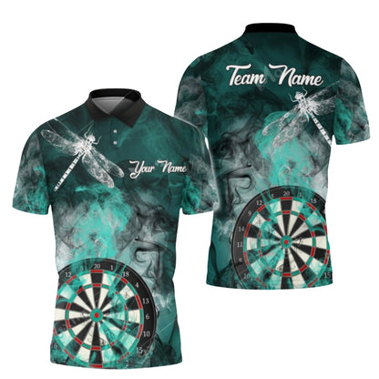 Custom Smoke Blue Darts Polo Shirt For Men, Custom Dart Team Shirts DZ0064