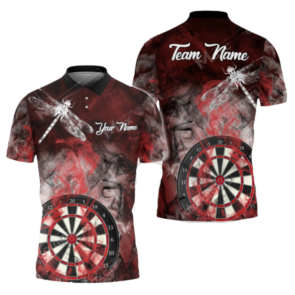 Custom Smoke Blue Darts Polo Shirt For Men, Custom Dart Team Shirts DZ0064