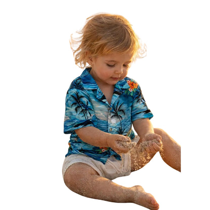 Matching Beach Tropical Family Hawaiian Shirts, Beach Hawaiian Shirts For Family ET0643