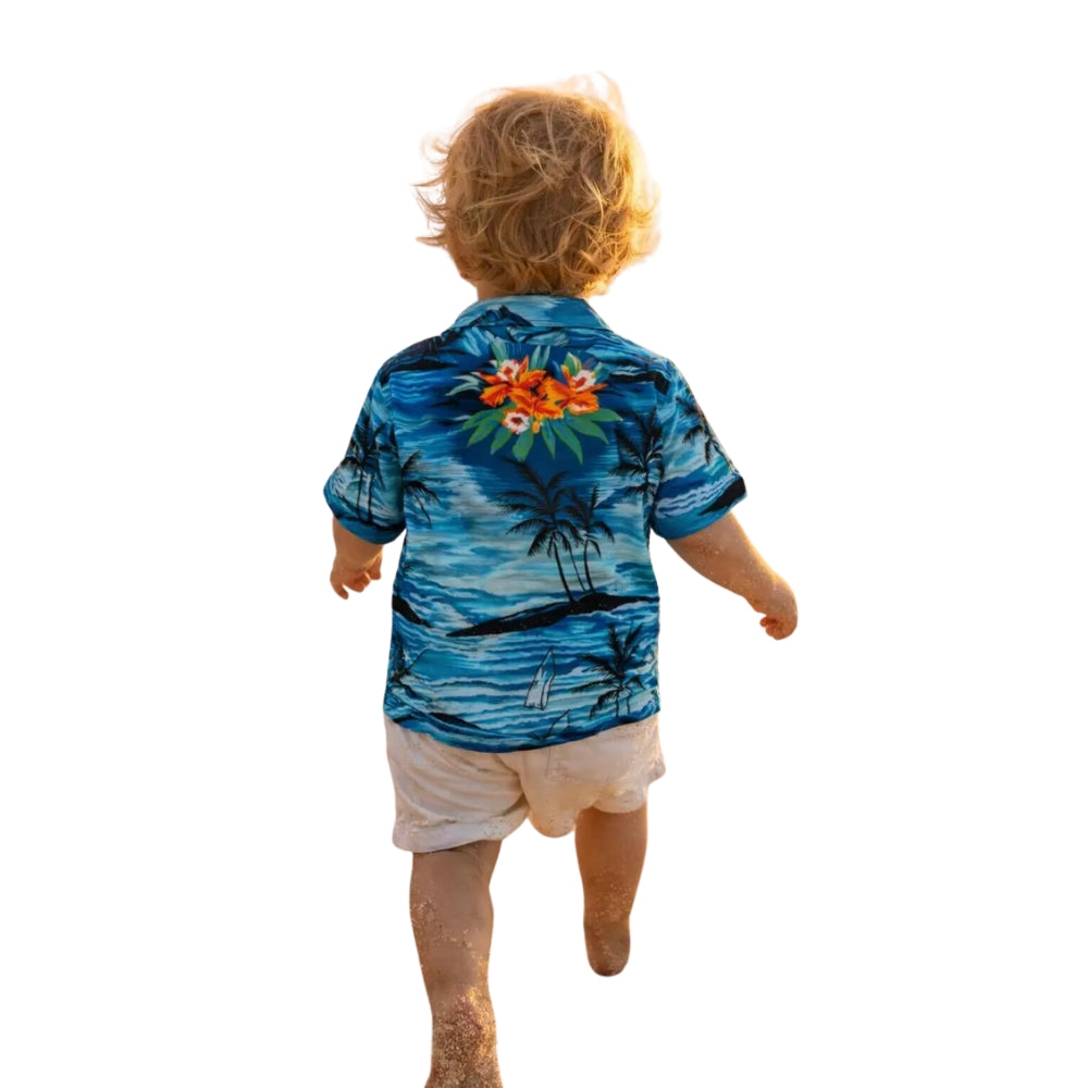 Matching Beach Tropical Family Hawaiian Shirts, Beach Hawaiian Shirts For Family ET0643
