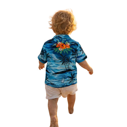 Matching Beach Tropical Family Hawaiian Shirts, Beach Hawaiian Shirts For Family ET0643