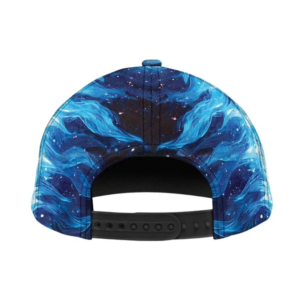 Custom Wolf Blue Flame 3D Baseball Cap, Custom Wolf Hats Caps CP0075