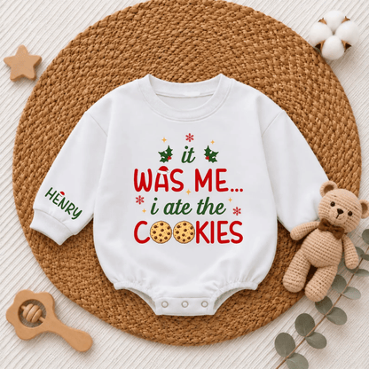 Custom Sorry Santa I Drank The Milk Matching Twin Baby Romper Sweatshirt, Personalized Funny Xmas Romper Sweatshirt For Twins Baby BB0968