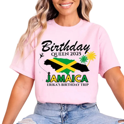 Custom Birthday Jamaica Trip Matching Family T Shirts, Personalized Jamaica Vacation Family Shirts For Birthday ET0777