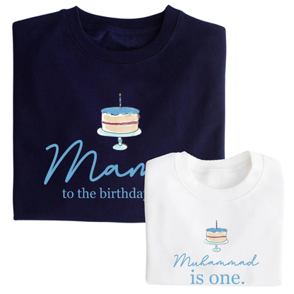 Mama To The Birthday Boy Custom 1st Birthday Sweatshirt For Mommy And Son, Custom First Birthday Family Sweatshirts ET1448