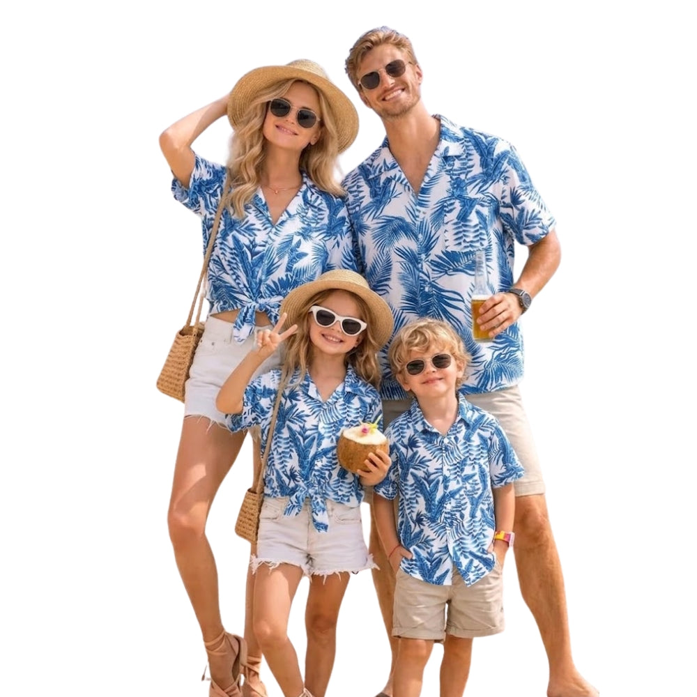 Matching Tropical Dad And Son Hawaiian Shirts For Father Day, Tropical Matching Family Hawaiian Shirts ET0644
