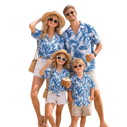 Matching Tropical Dad And Son Hawaiian Shirts For Father Day, Tropical Matching Family Hawaiian Shirts ET0644