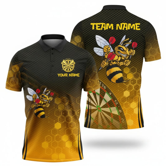Custom Bee Dart Men's Polo Shirt, Custom Bee Dart Team Shirts DZ0066