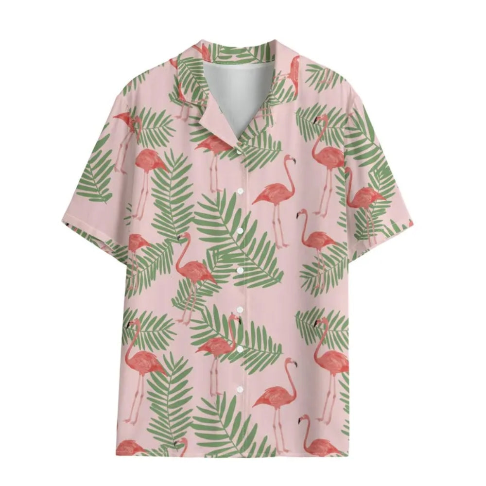 Matching Flamingo Hawaiian Family Shirts, Tropical Flamingo Matching Hawaiian Shirts For Family ET0647