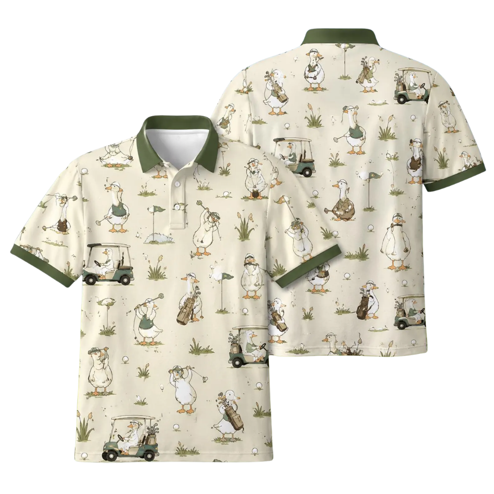 Goose Funny Golf Mens Polo Shirt, Goose Lover Golf Shirt GE0609