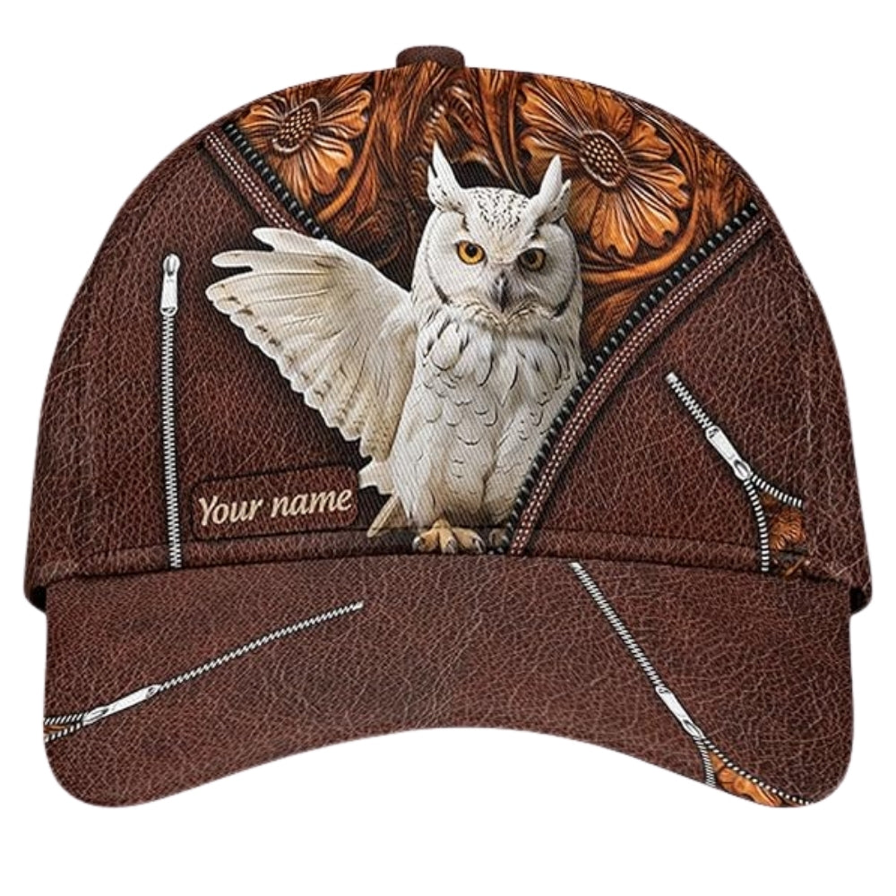 Custom Owl 3D Baseball Cap With Name, Custom Owl Caps Hats CP0203
