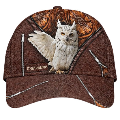 Custom Owl 3D Baseball Cap With Name, Custom Owl Caps Hats CP0203
