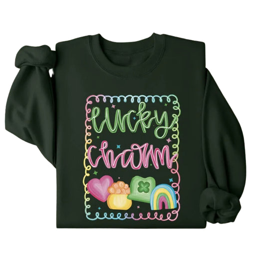 Lucky Charm Patrick's Day Sweatshirt, Patrick Day Sweatshirts 2D0862
