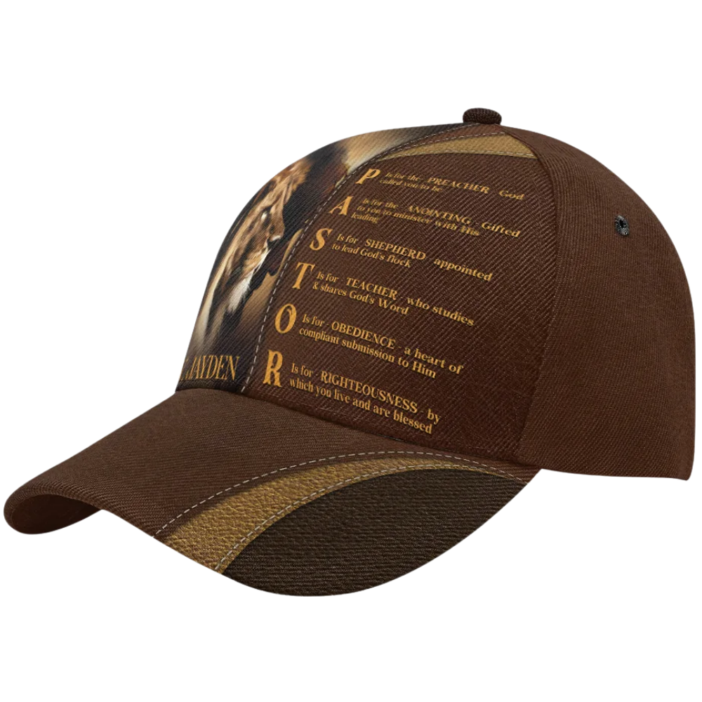 Personalized Lion Pastor Baseball Cap 3D Printed, Custom Pastor Lion Cap Hat With Name CP0584