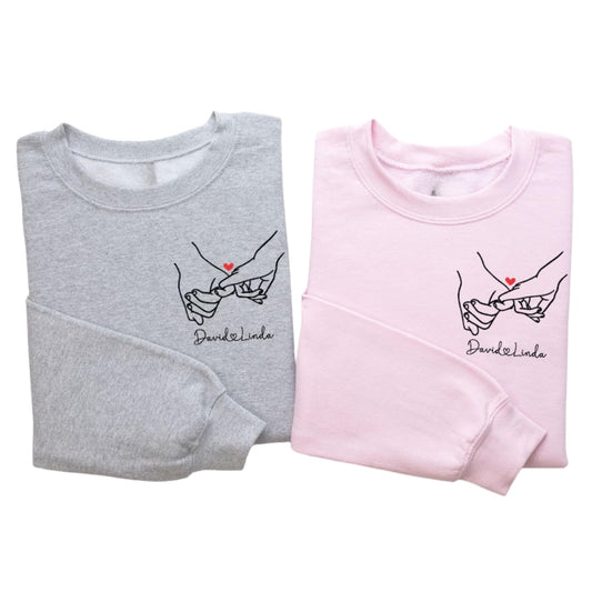 Custom Matching Couple Sweatshirt, Custom Sweatshirt For Valentines Day 2D0820