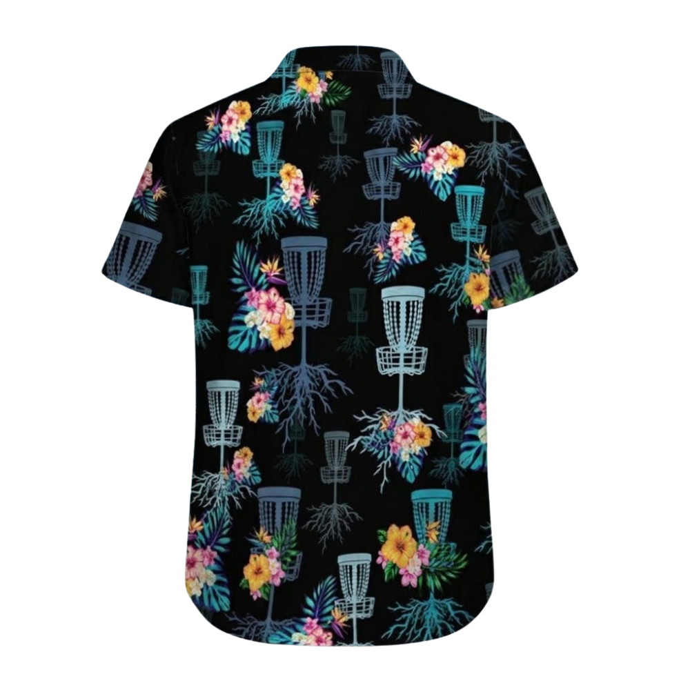 Floral Disc Golf Hawaiian Shirt For Men Women, Tropical Disc Golf Shirts DG0001