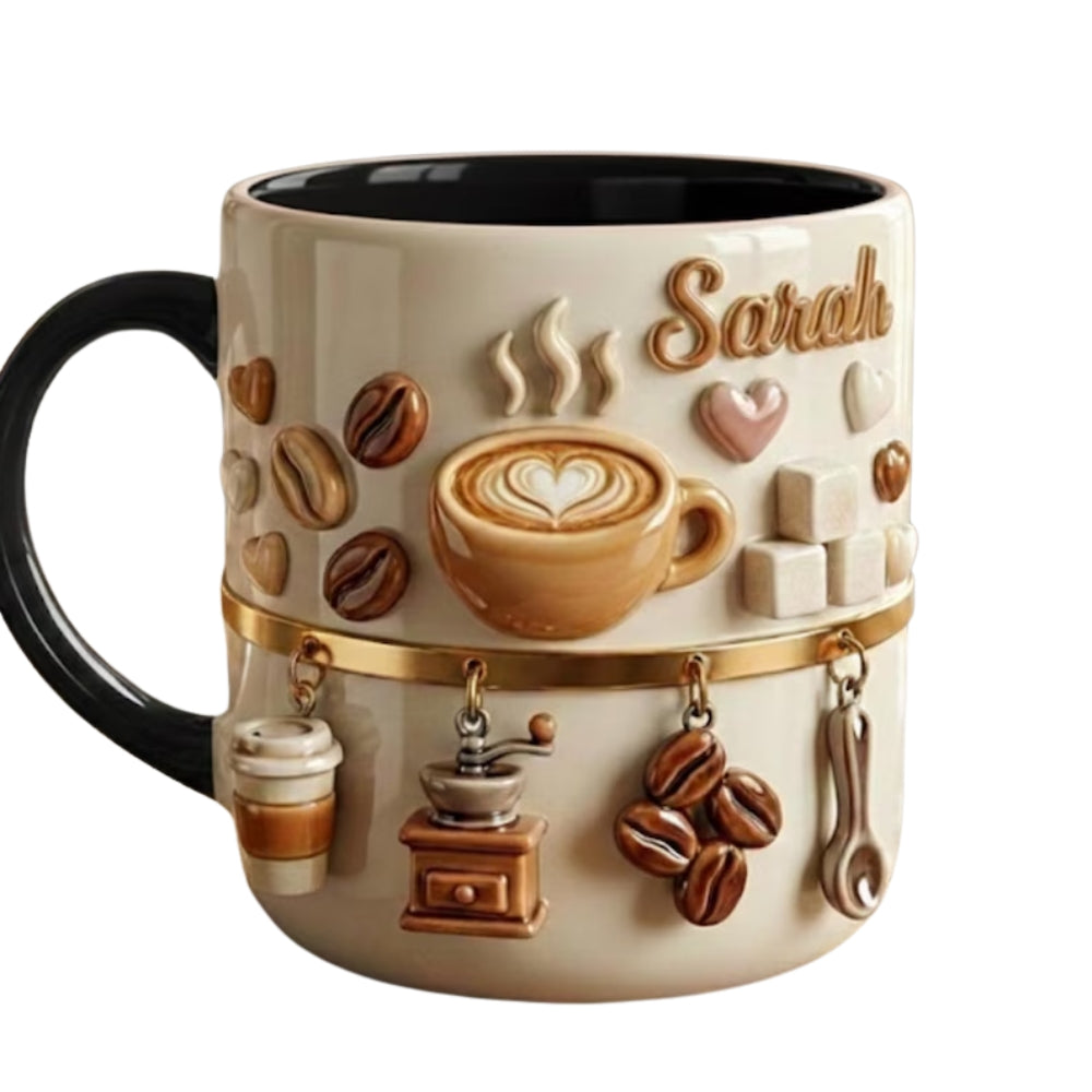 Personalized Coffee Lover 3D Printed Coffee Mug, Custom Mug Cup For Coffeeholic ET0113