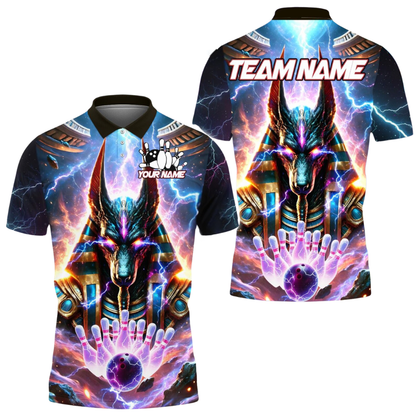 Custom Anubis Bowling Polo Shirt Men, Custom Team Anubis Bowling Shirts BE0208