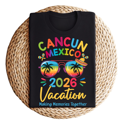 Cancun Mexico Vacation Custom Family Matching T Shirt, Custom Cancun Trip Family Shirts ET1243