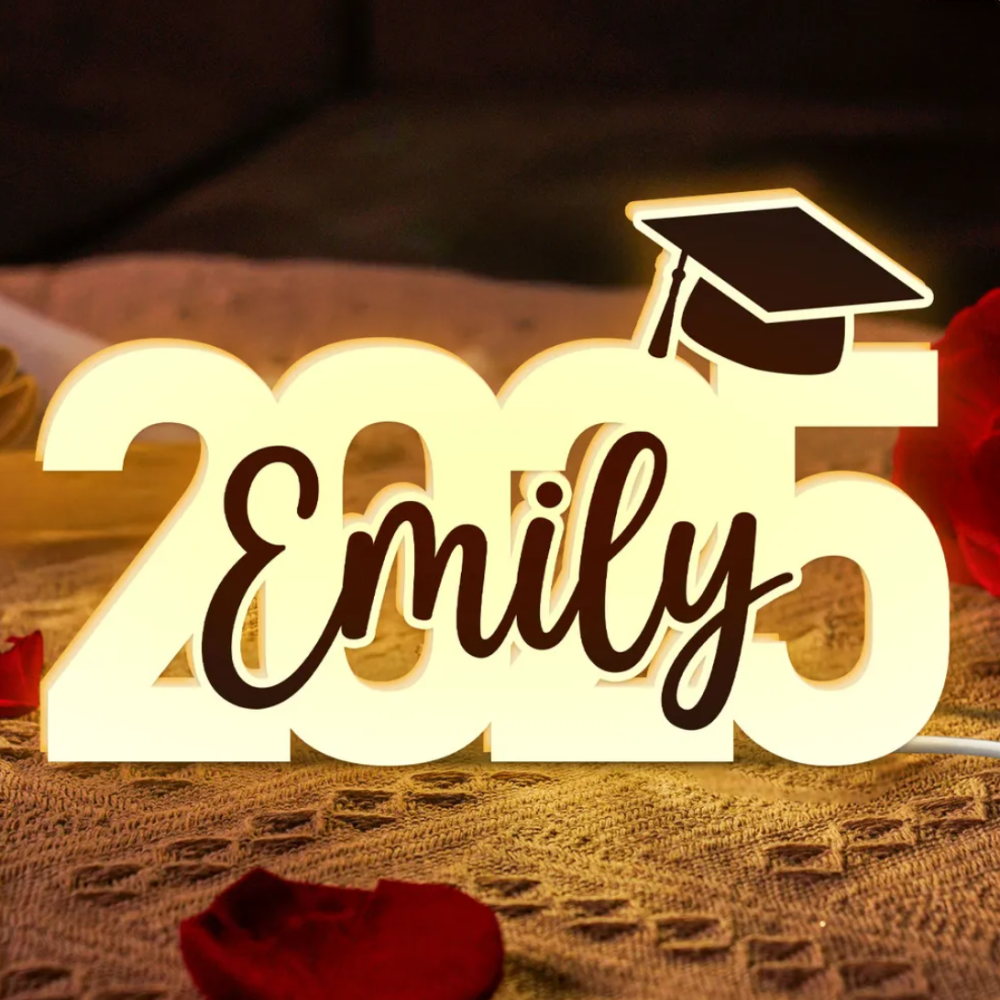 Class Of 2025 Graduation Personalized Light Box, Custom Name Graduation Light Box TD0034