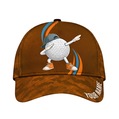 Custom Funny Golf Ball Golf Baseball Cap, Custom Name Golf Hat For Golfer CP0698