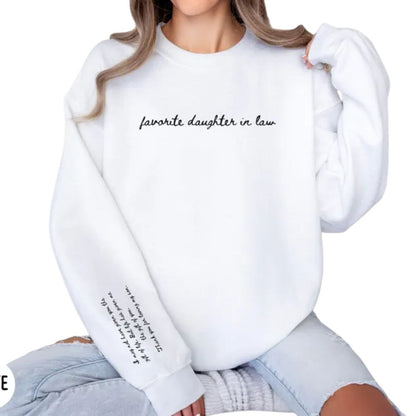 Favorite Daughter In Law Sweatshirt, Wedding Sweatshirt For Daughter In Law 2D0864