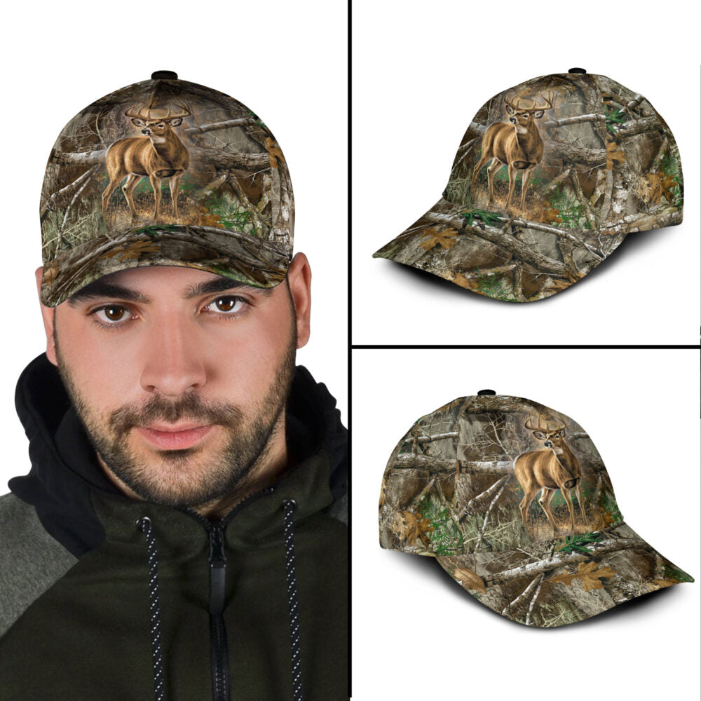 Lasfour 3D All Over Print Baseball Cap Deer Hunting Classic Cap CA0469